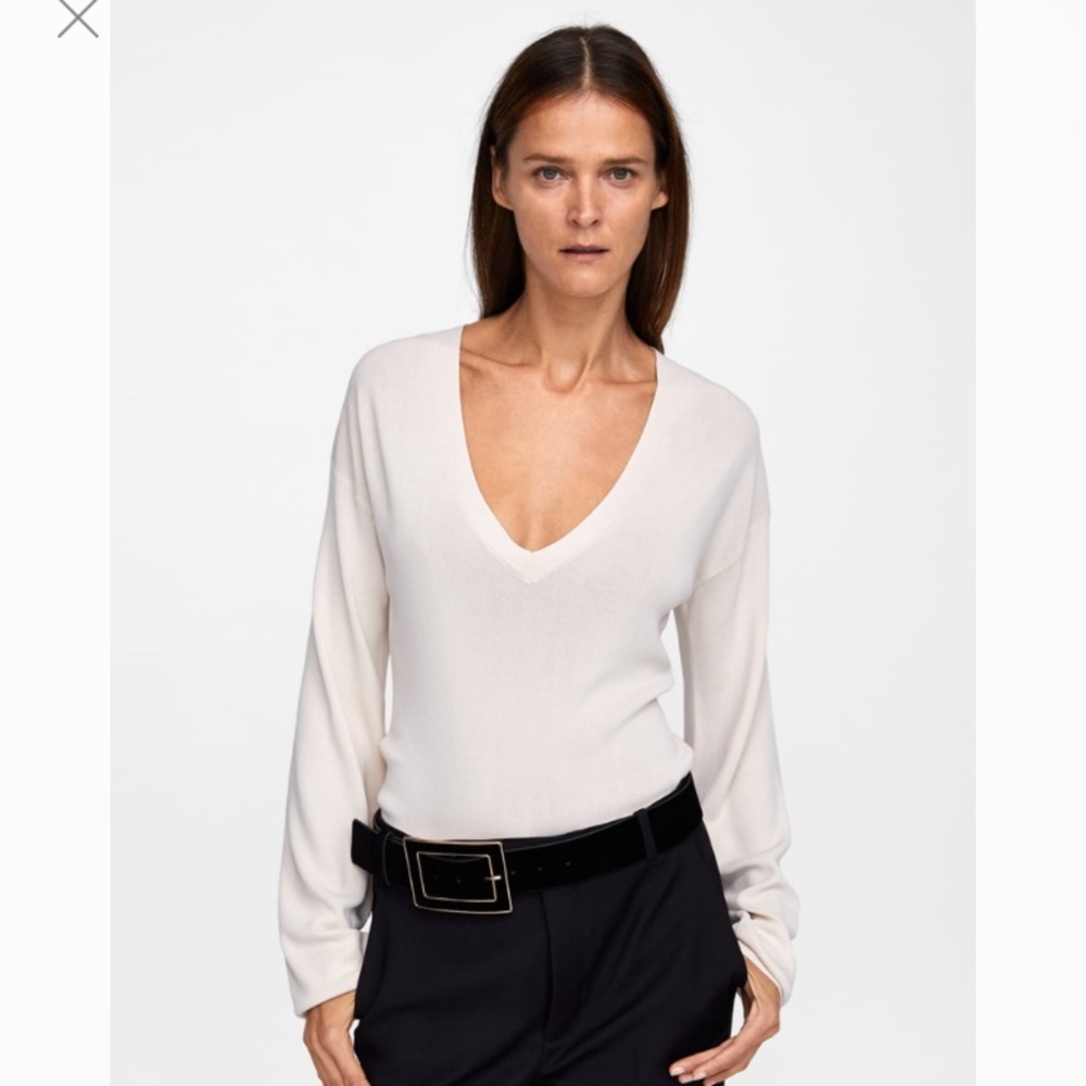 Zara knit bodysuit NWT Minimal Collection